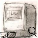 drawing of original Macintosh