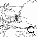 sketch of Oscar Neimeyer house