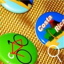 Photo of Custom Pins on a Messenger Bag